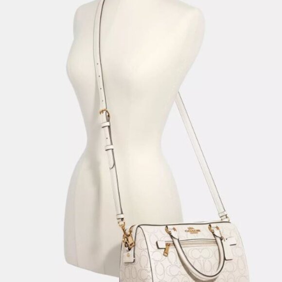 Coach Rowan Satchel/Crossbody Bag Chalk/Gold (LIKE NEW!) - Picture 13 of 13